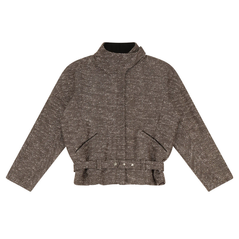 CONTRAST AVIATOR JACKET BRINDLE 1