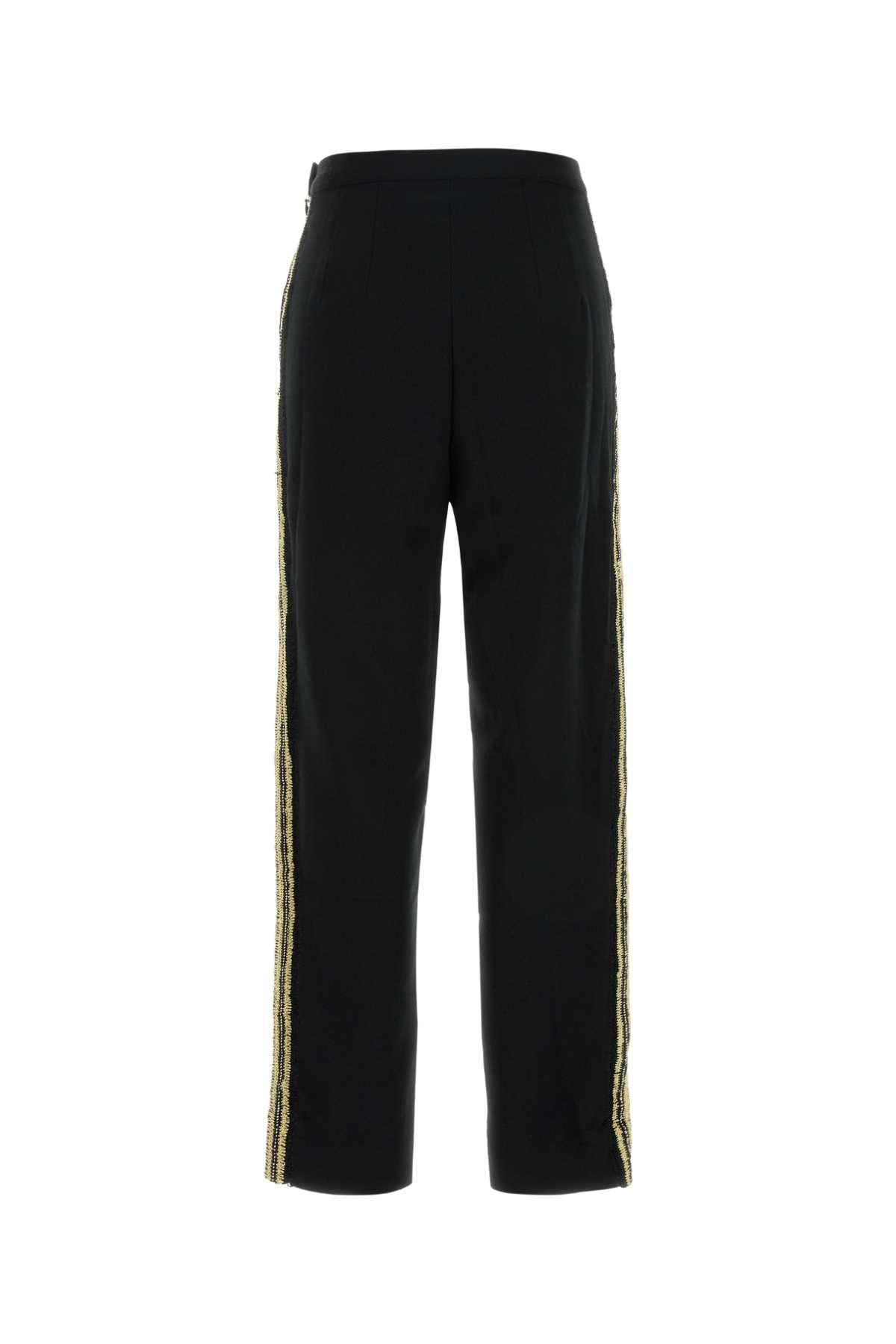 Bode Women Black Crepe Pant - 2