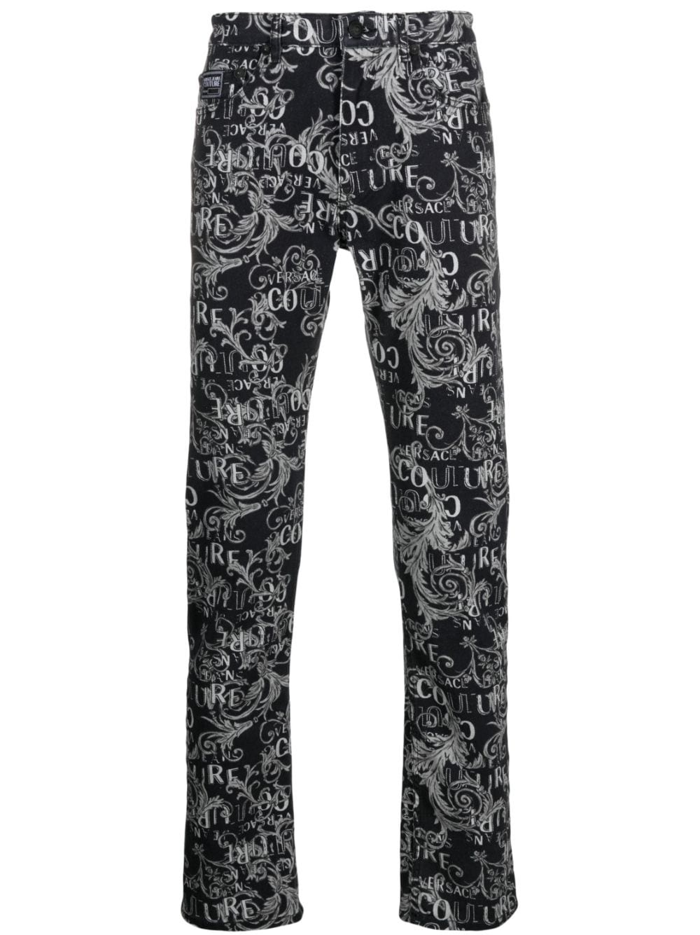 logo-print straight-leg jeans - 1