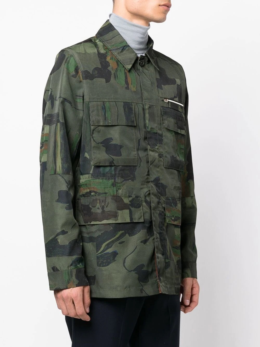 camouflage-print organic cotton jacket - 3