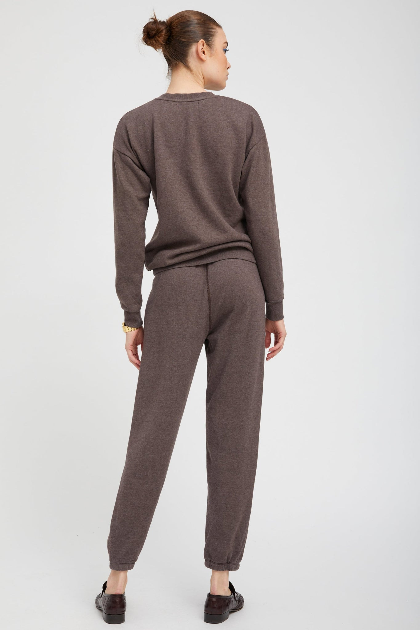 HEATHER BROWN HEART SWEATPANTS - 3