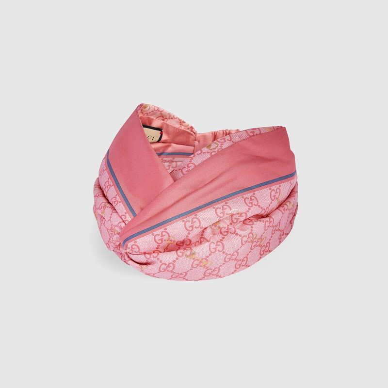 GUCCI GG print with Horsebit silk headband outlook