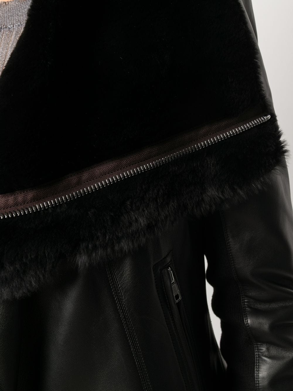 leather biker jacket - 5