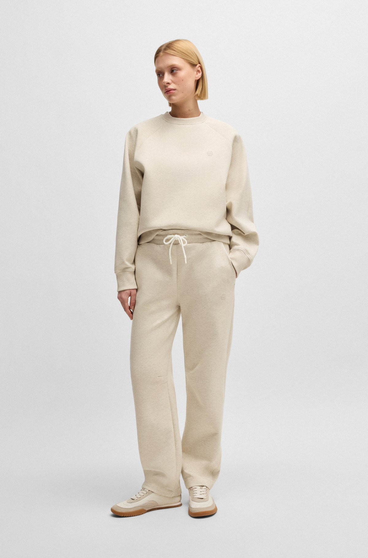 CROPPED TRACKSUIT BOTTOMS WITH DOUBLE B MONOGRAM - 3