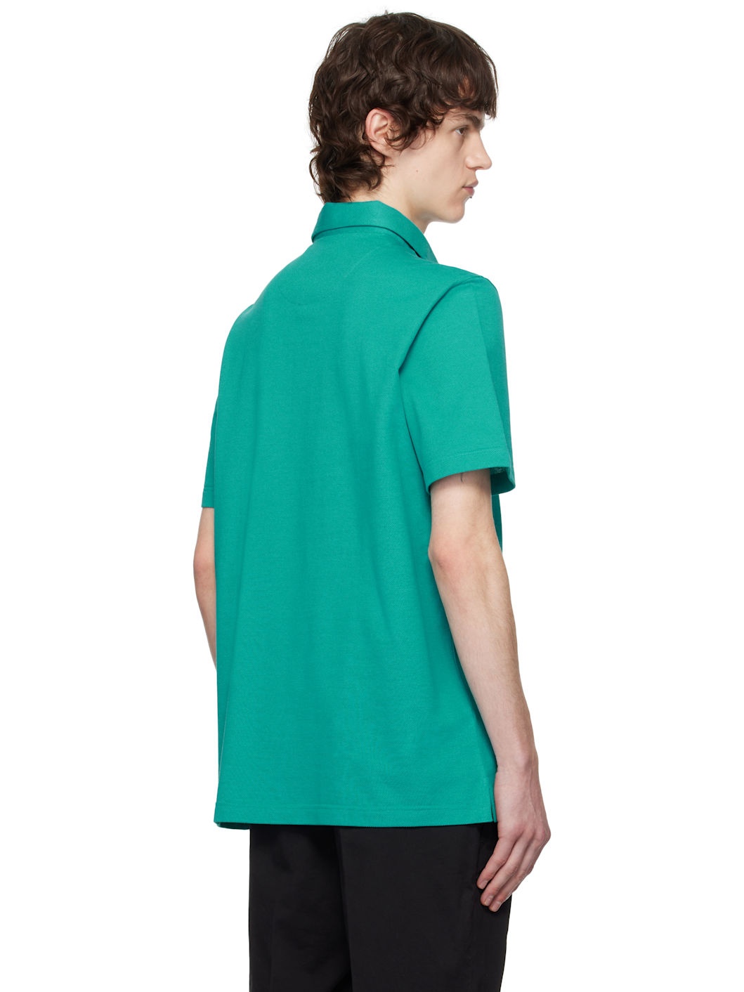 Blue Pique Polo - 3