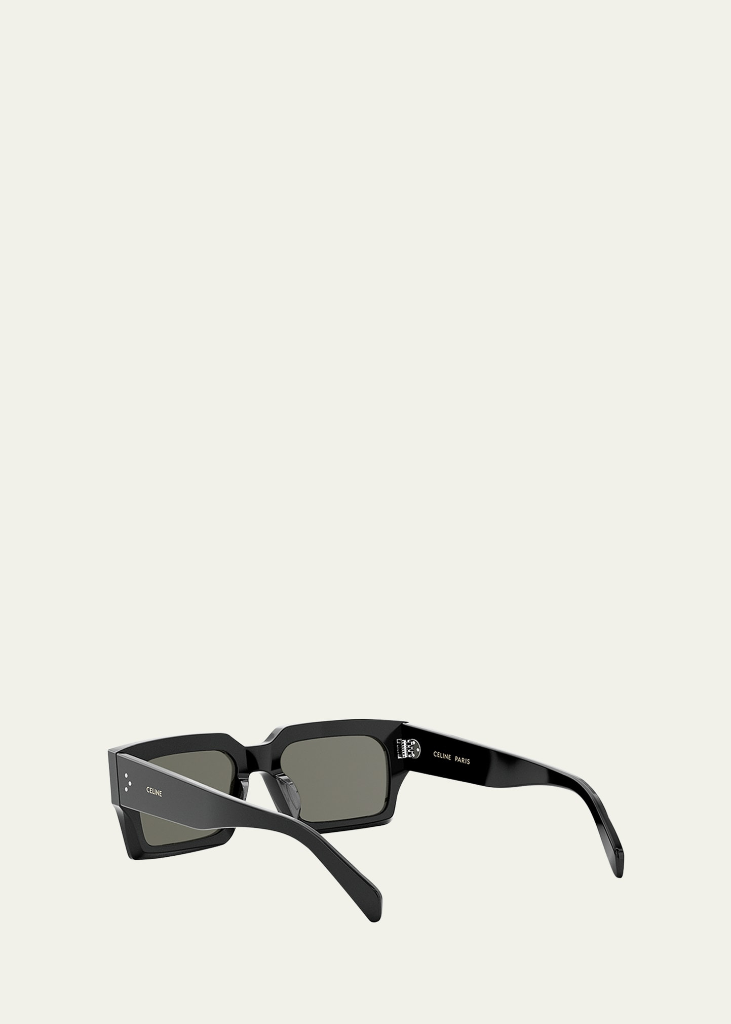 Bold 3 Dots Beveled Acetate Rectangle Sunglasses - 4