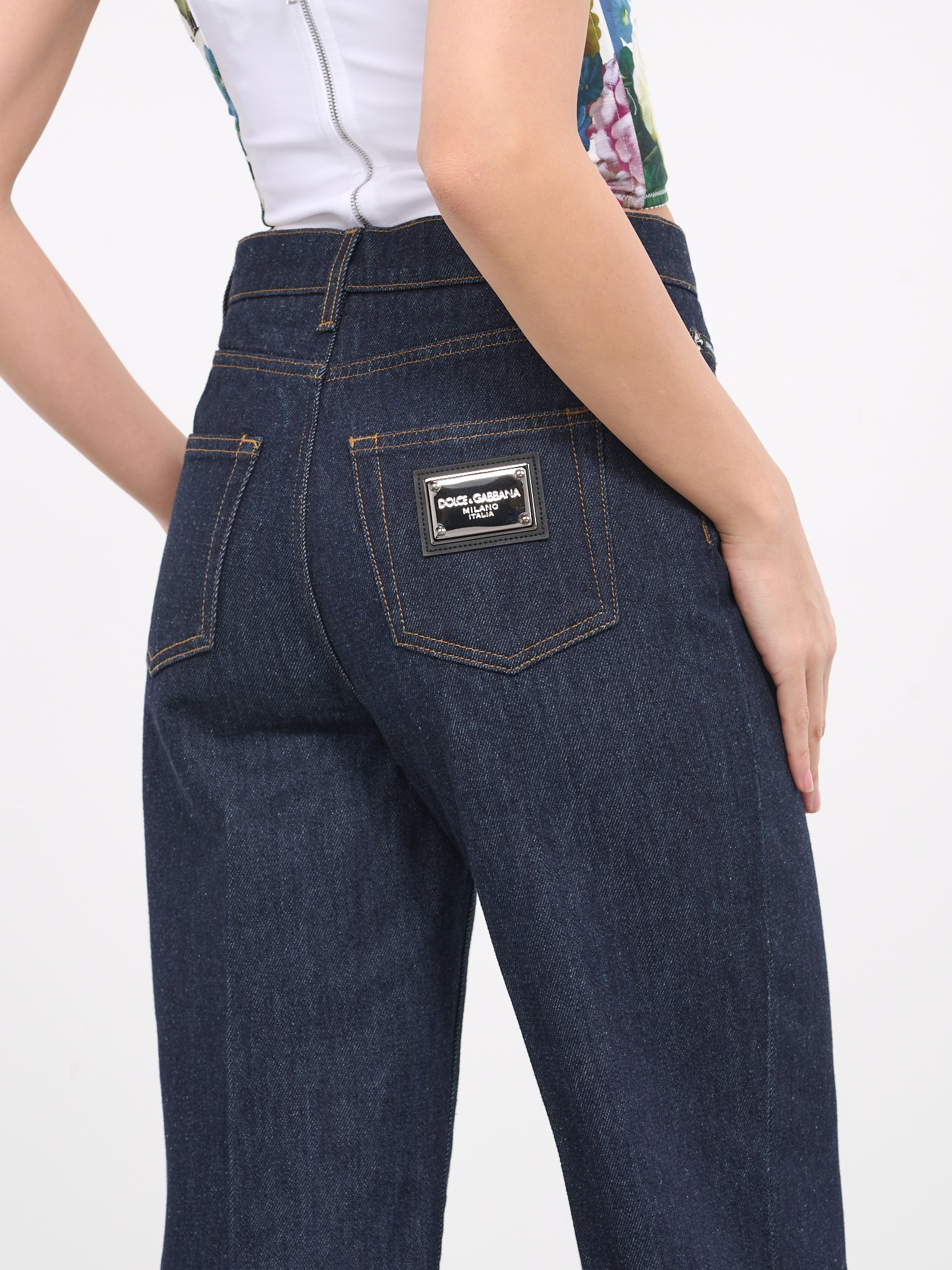 Flared Denim Jeans - 5