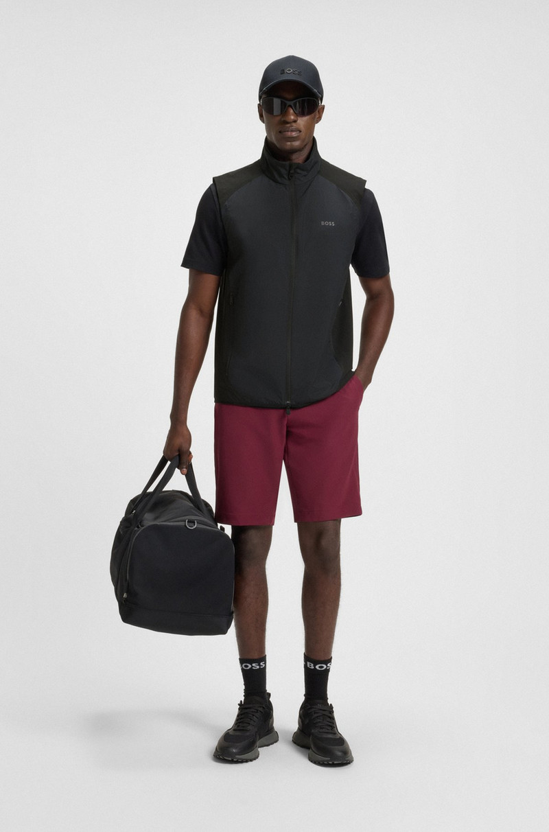 BOSS WATER-REPELLENT GOLF VEST WITH DECORATIVE REFLECTIVE DETAILS outlook