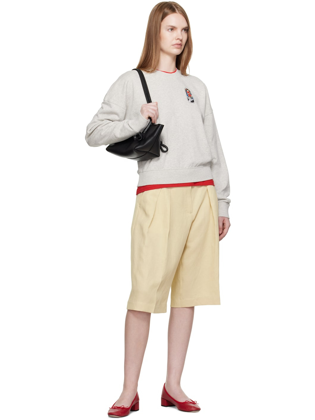 Gray Kenzo Paris 'KENZO City' Short Sweatshirt - 4