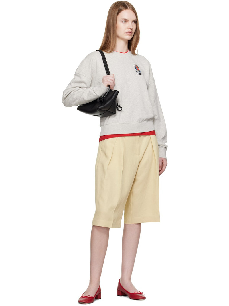 KENZO Gray Kenzo Paris 'KENZO City' Short Sweatshirt outlook
