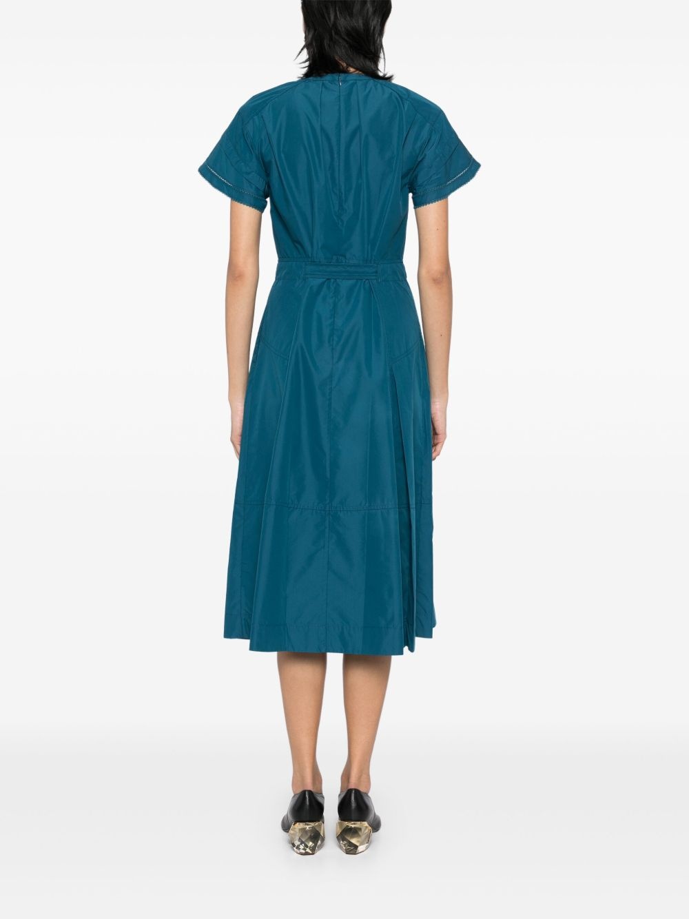 petal-sleeves midi dress - 4