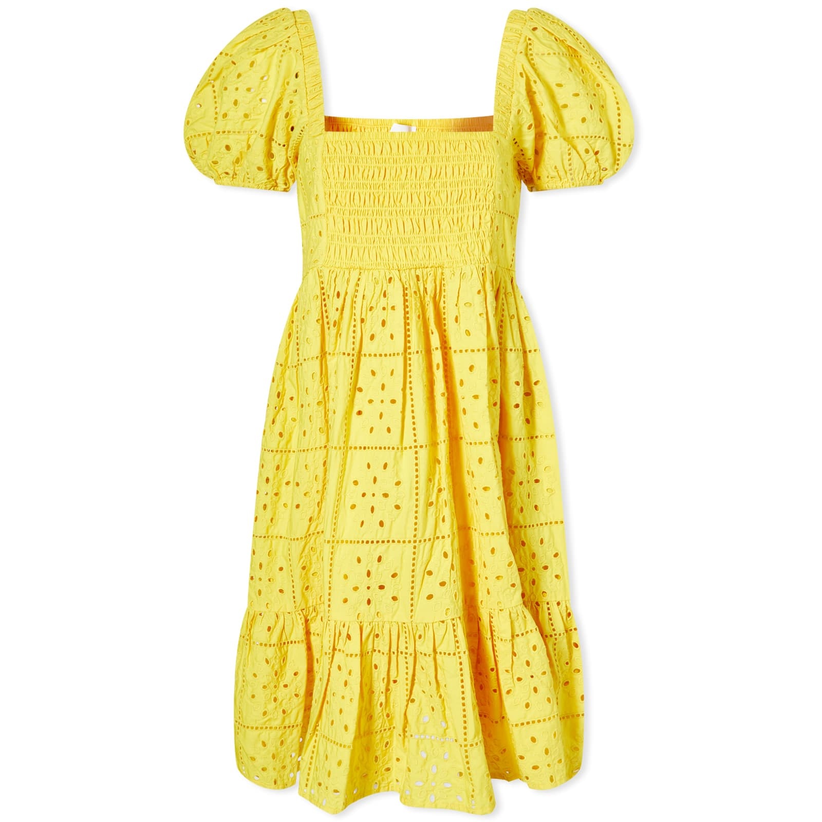 GANNI Broderie Anglaise Mini Dress - 1