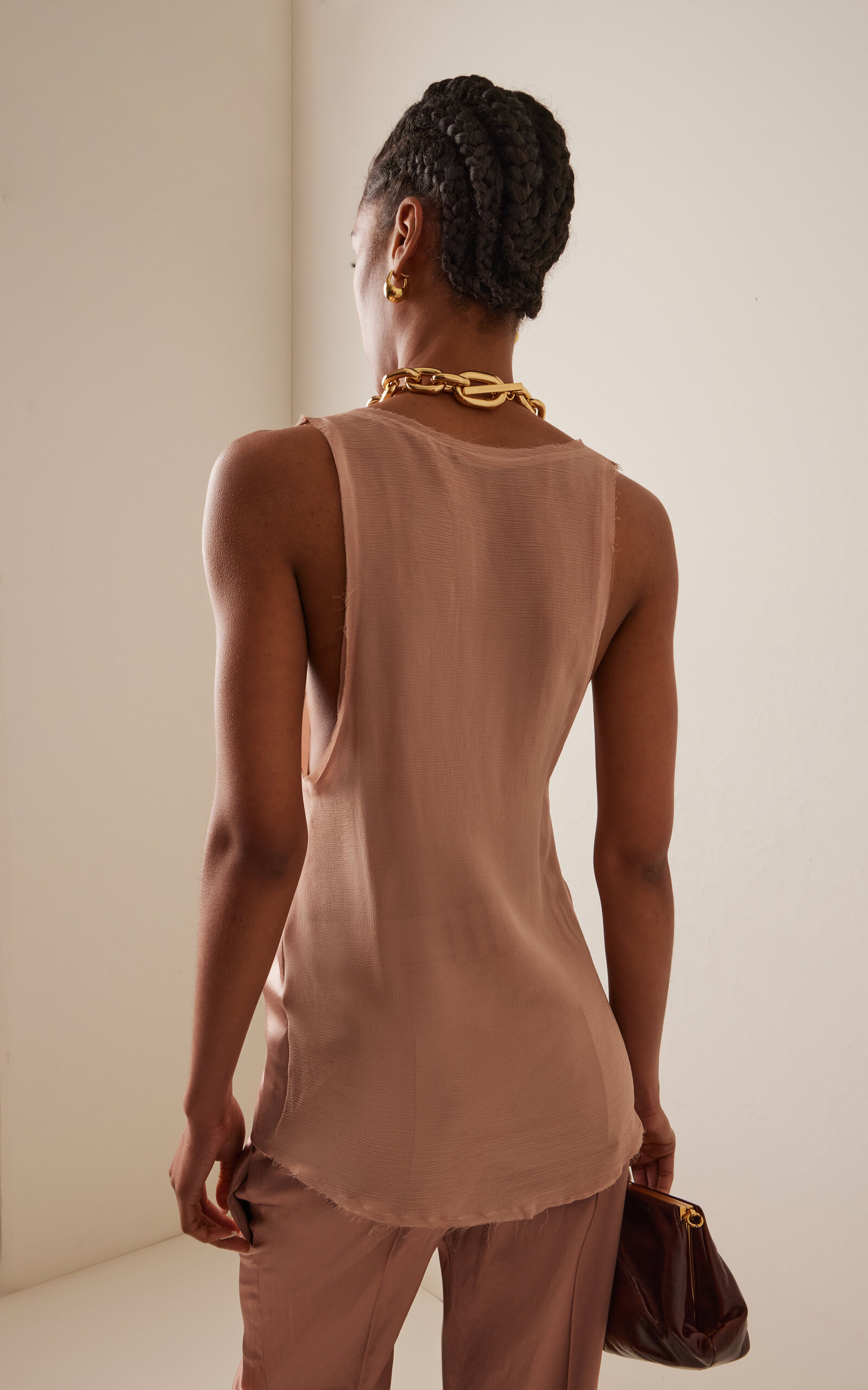Silk-Crepe Top pink - 4
