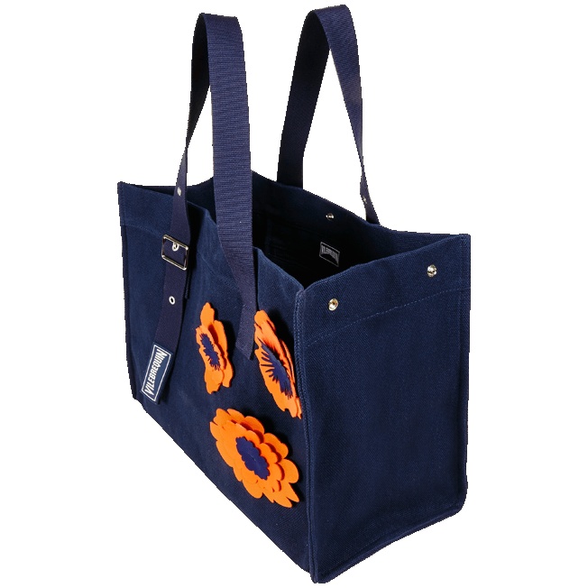 Large Beach Bag Fleurs 3D - 3