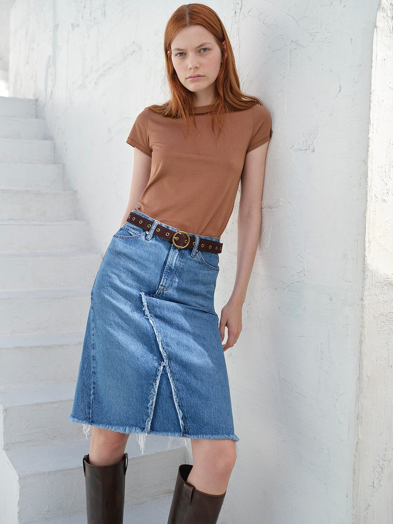 FRAME Deconstructed Skirt in Mabel outlook