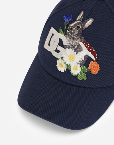 Dolce & Gabbana Cotton baseball cap with DG patch outlook