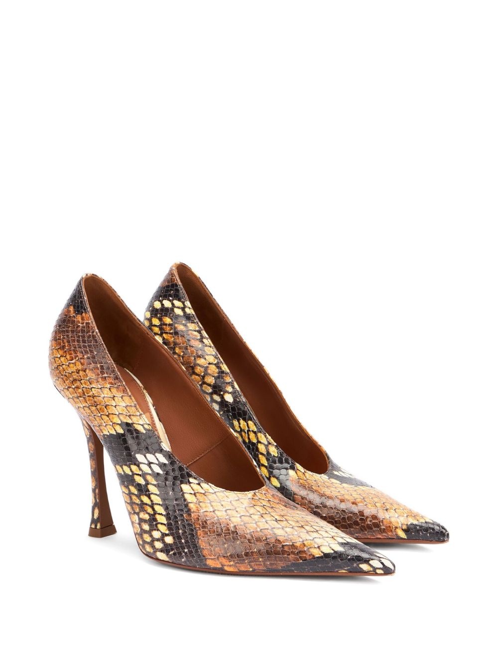 snake-embossed high-heel pumps - 2