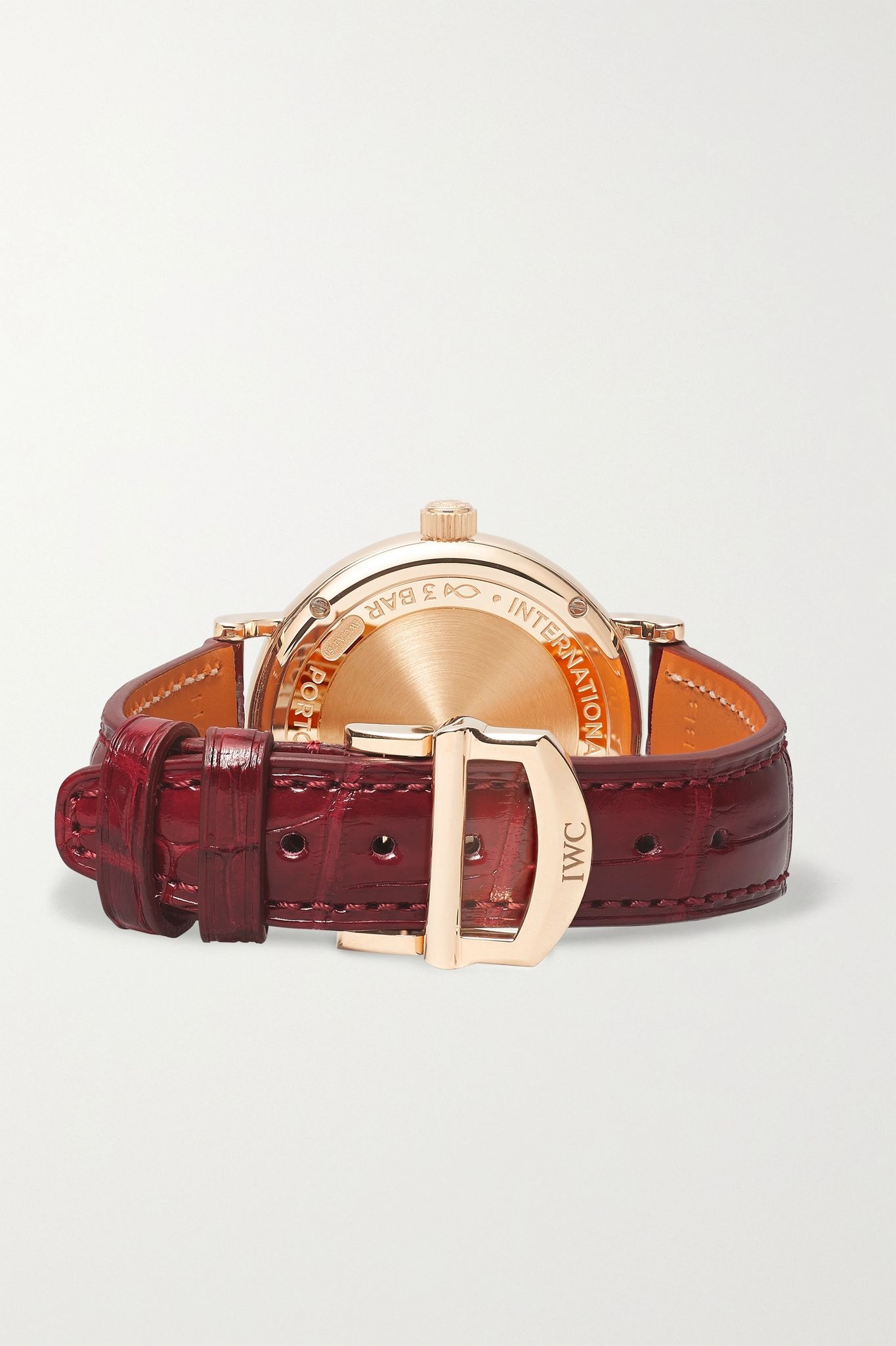 Portofino Automatic 34mm 18-karat red gold, alligator and diamond watch - 6