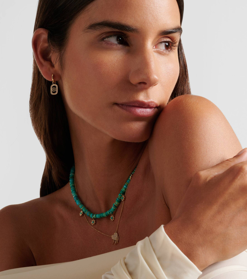 SYDNEY EVAN Open Icon 14kt gold drop earrings with diamonds outlook