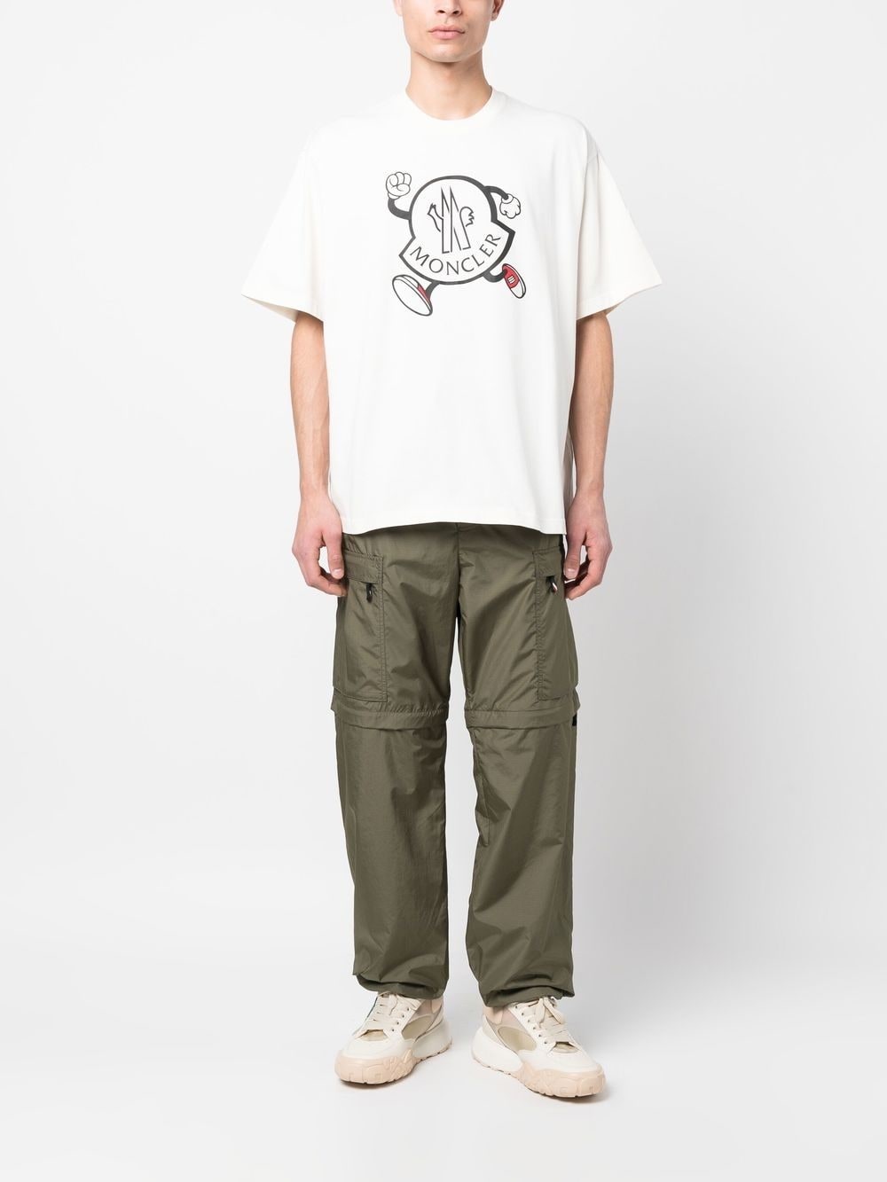 contrast-trim straight-leg trousers - 2