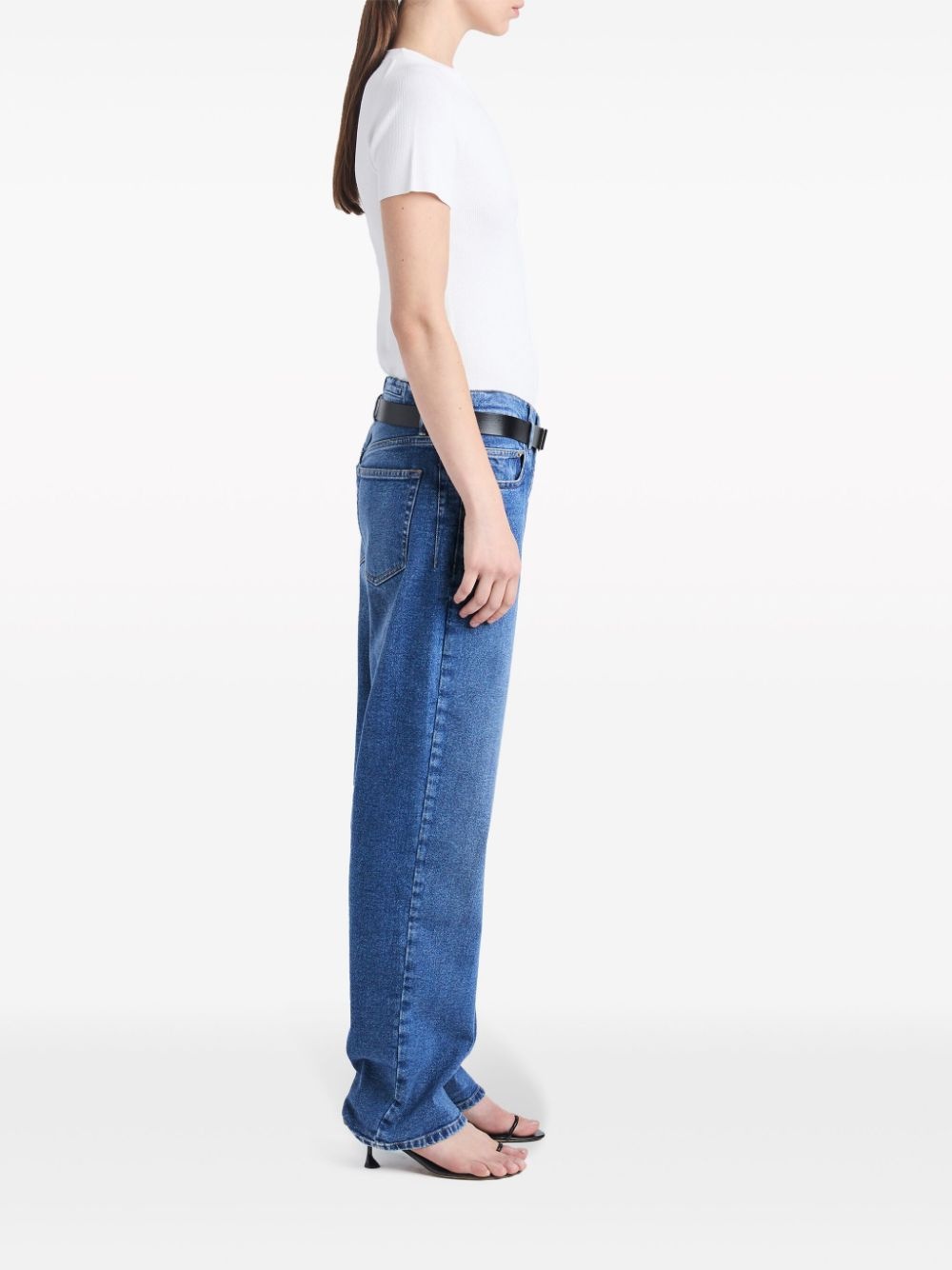 ribbed crew-neck T-shirt - 3