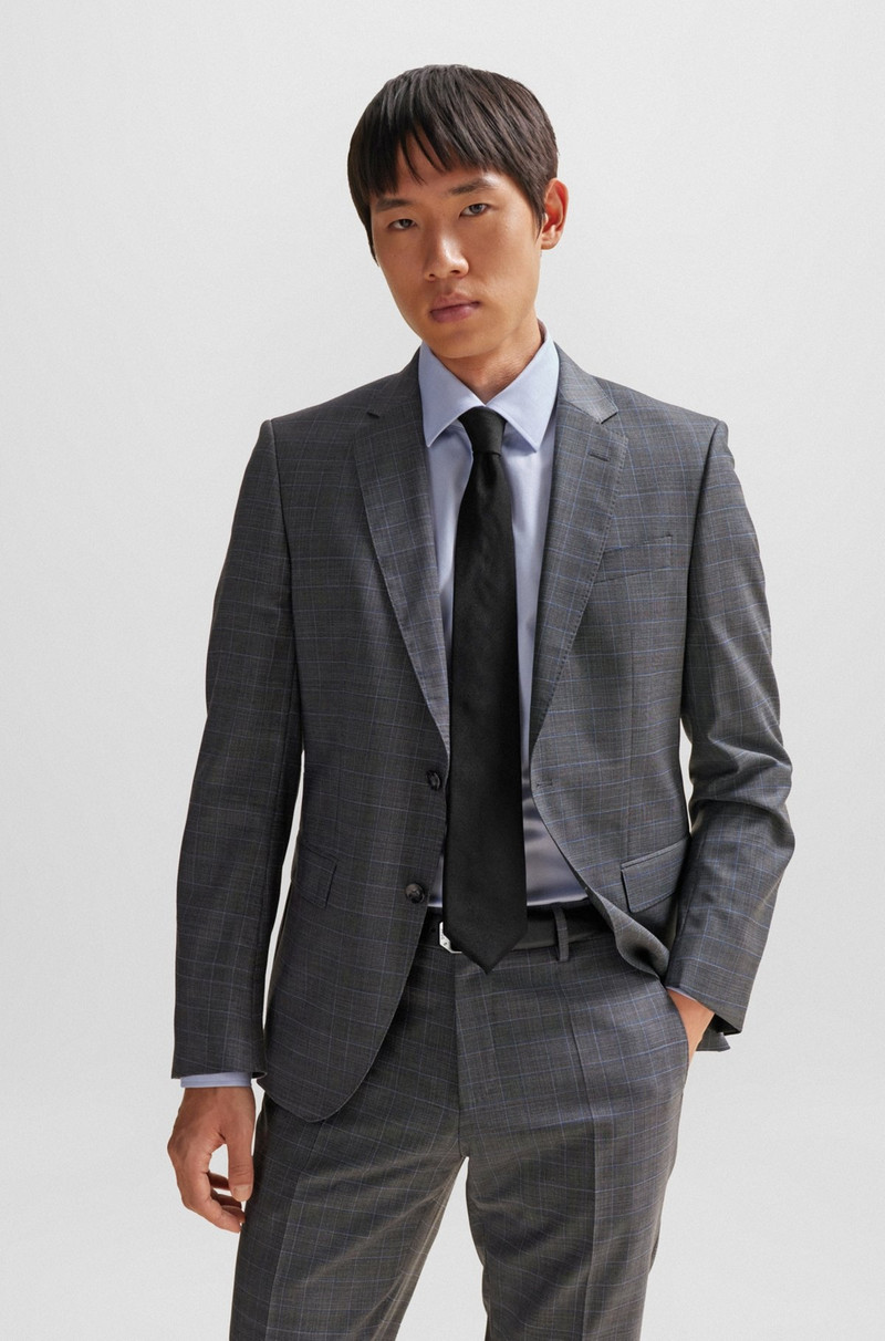 SLIM-FIT SUIT IN CHECKED STRETCH WOOL 2