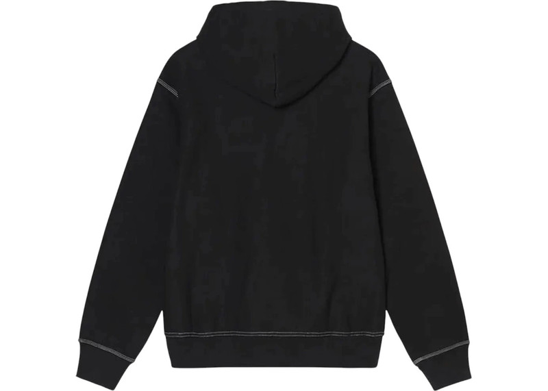 Stüssy Stussy Contrast Stitch Label Hoodie Black outlook
