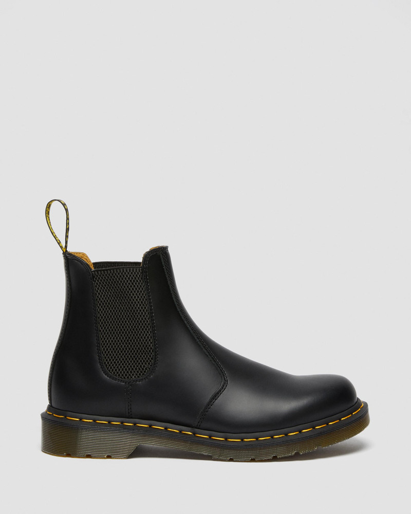 2976 Yellow Stitch Smooth Leather Chelsea Boots - 1