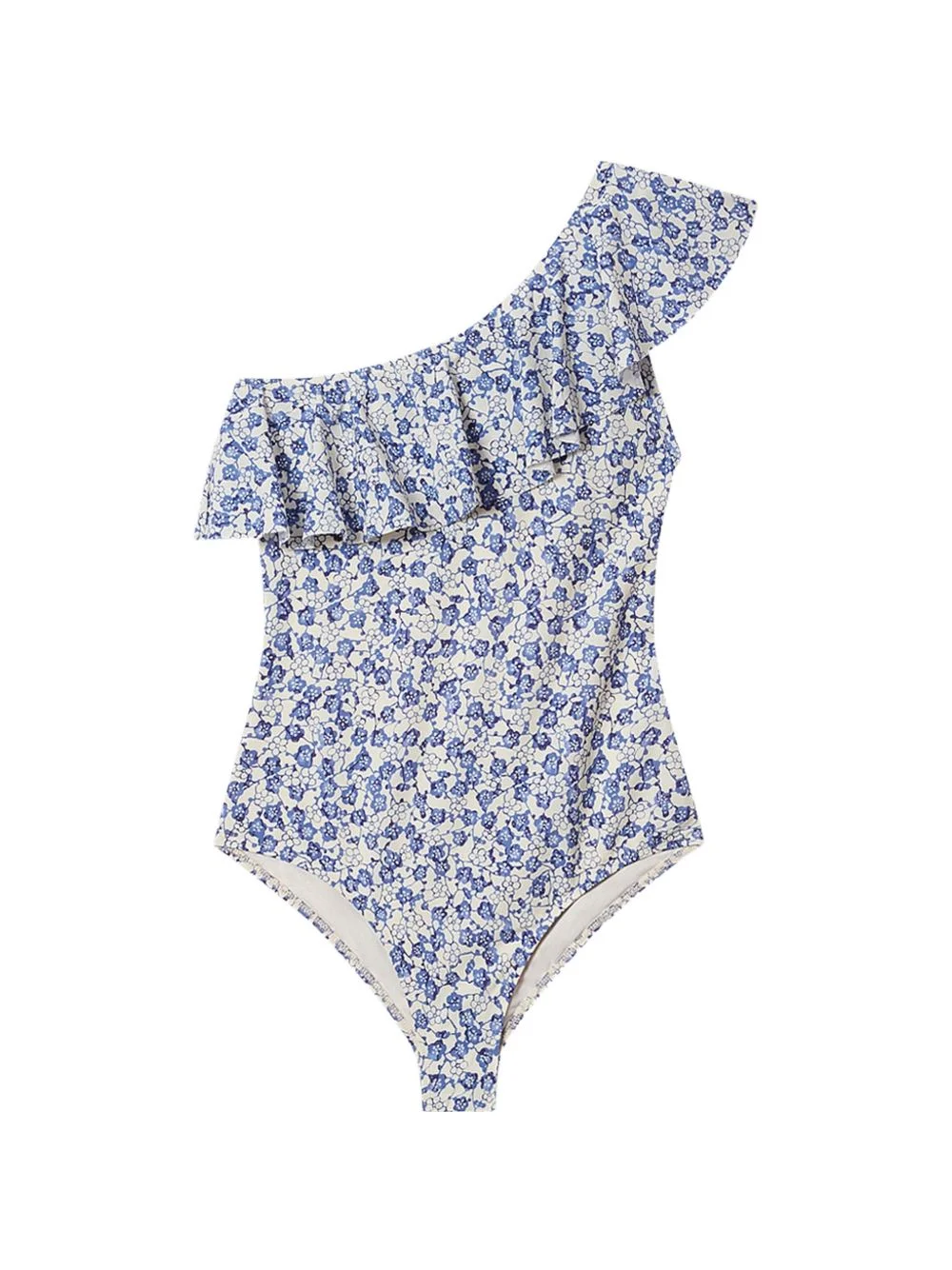 Sicilya ruffled floral-print swimsuit - 1