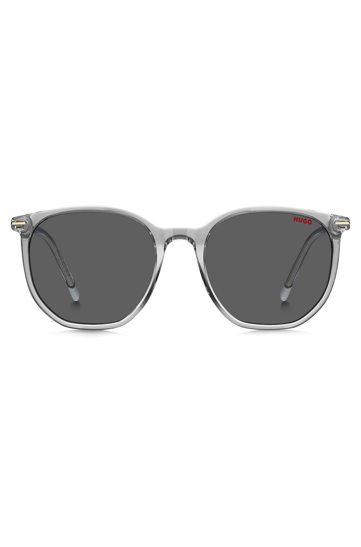 TRANSPARENT-ACETATE SUNGLASSES WITH METAL TEMPLES - 3