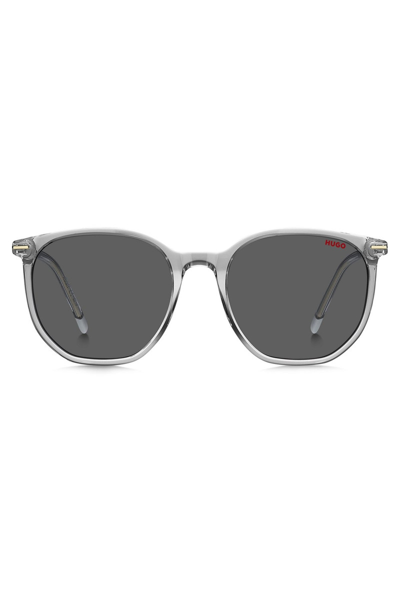 TRANSPARENT-ACETATE SUNGLASSES WITH METAL TEMPLES 3