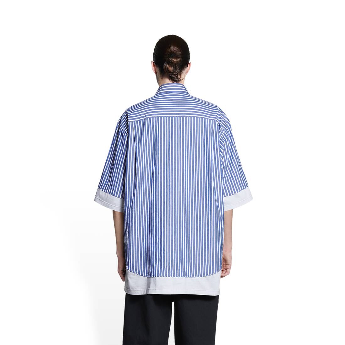Men's Bb Icon Layered Shirt in Blue - 4