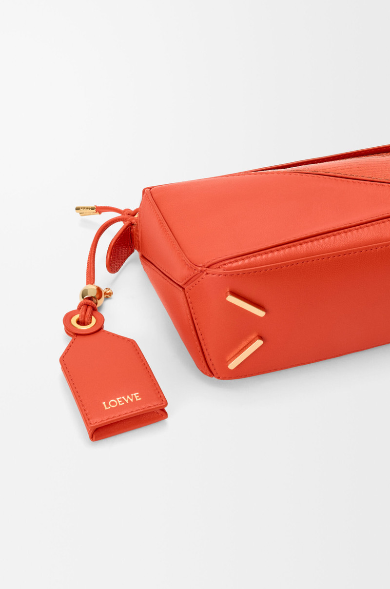 Mini Featherlight Puzzle bag in lizard and nappa lambskin 9