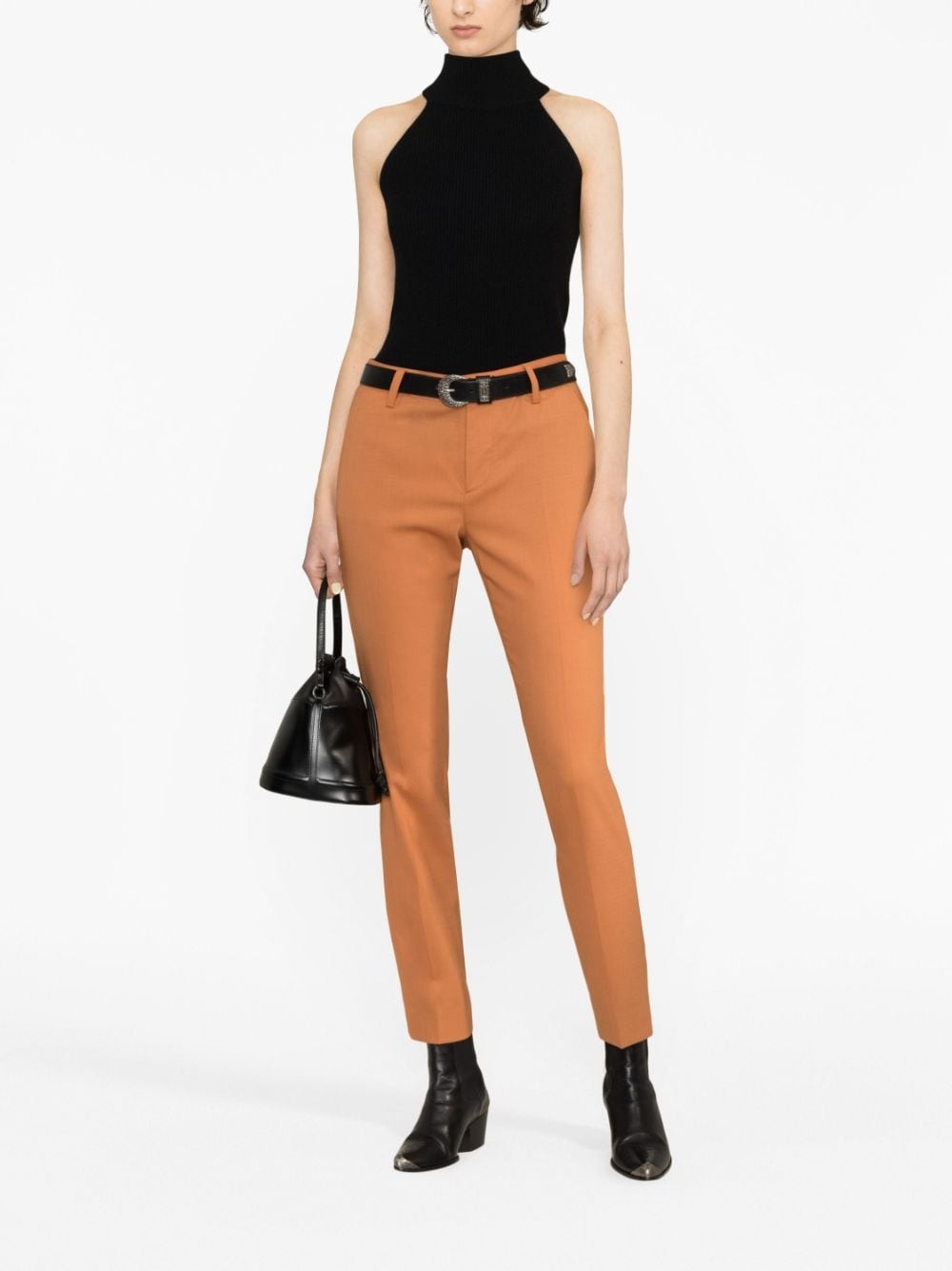 slim-cut tailored trousers - 2
