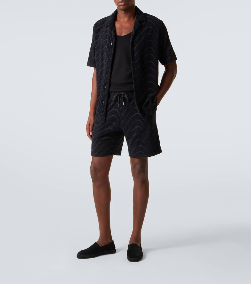 FRESCOBOL CARIOCA Embroidered cotton-blend terry shirt outlook