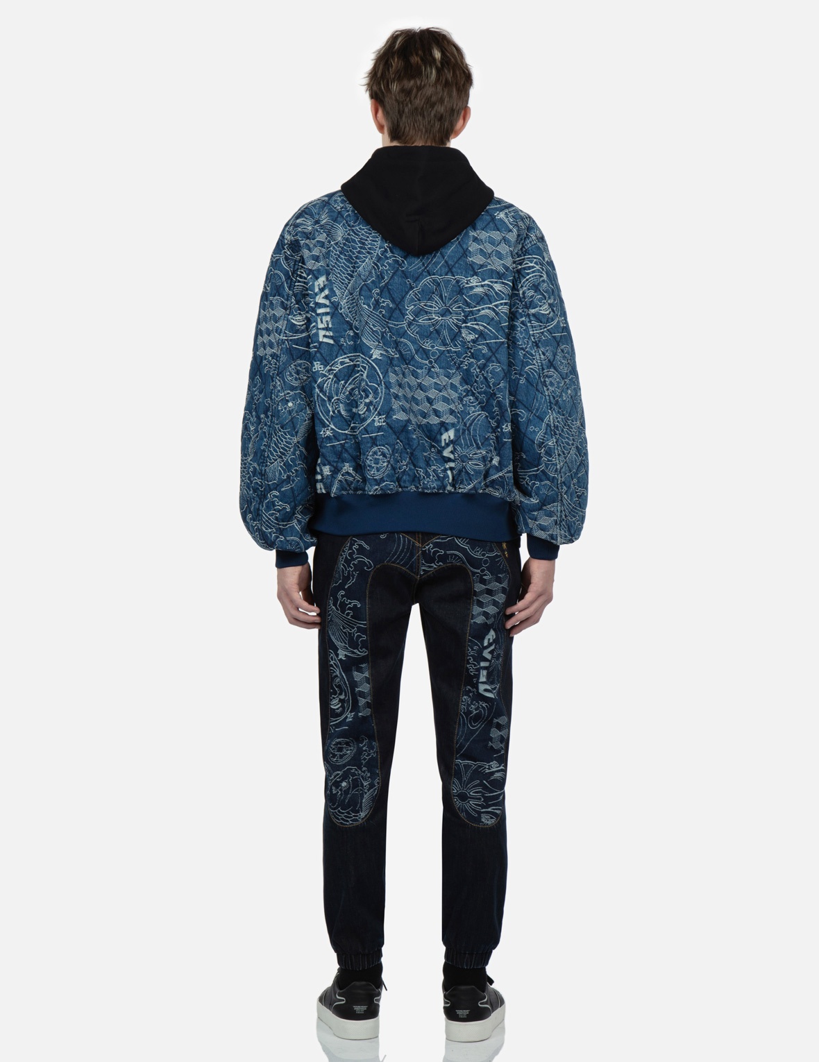 ALLOVER JAPANESE-PATTERN JACQUARD QUILTED BOMBER JACKET - 6
