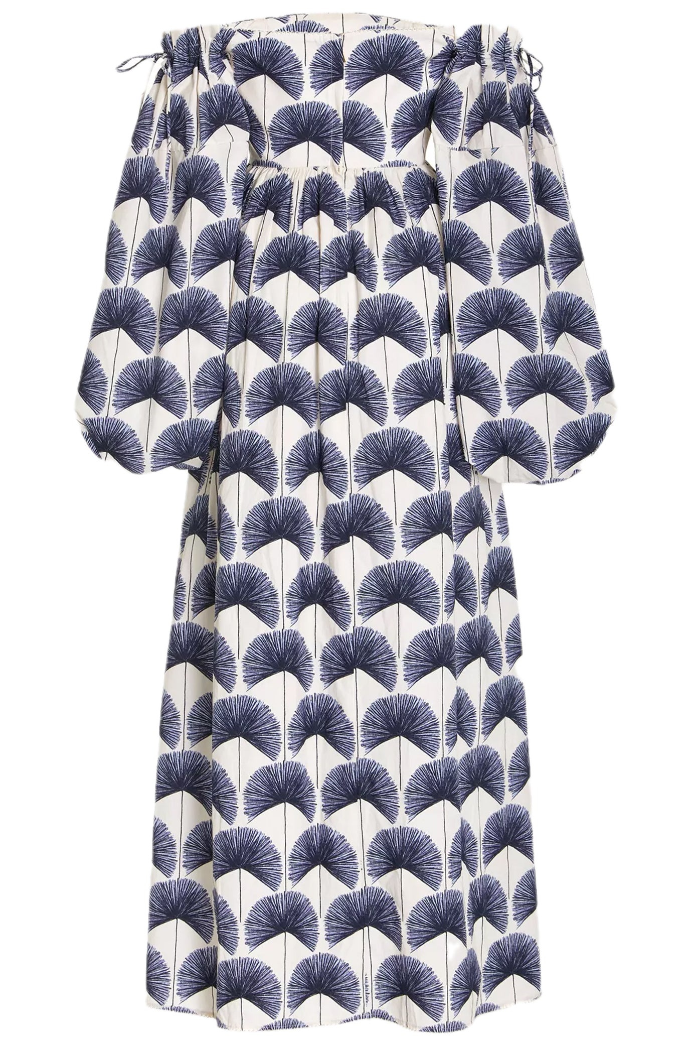 ALHELI PRINTED COTTON OFF-THE-SHOULDER MAXI DRESS - 7