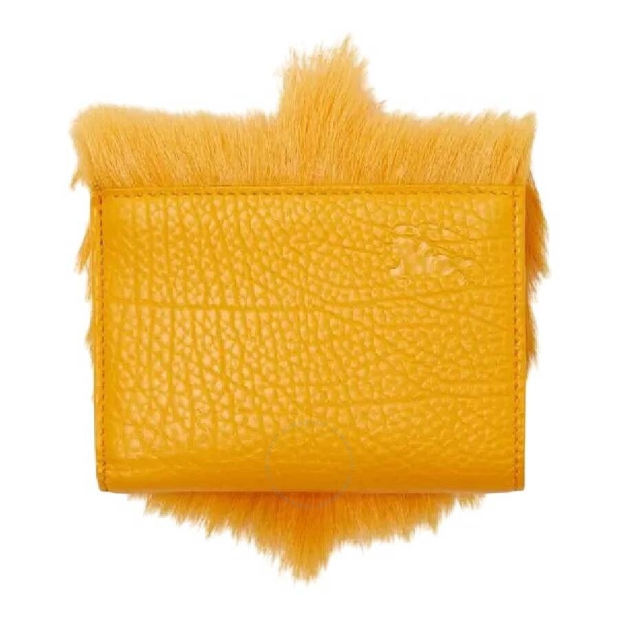 Burberry Faux Fur Chess Leather Wallet - 2