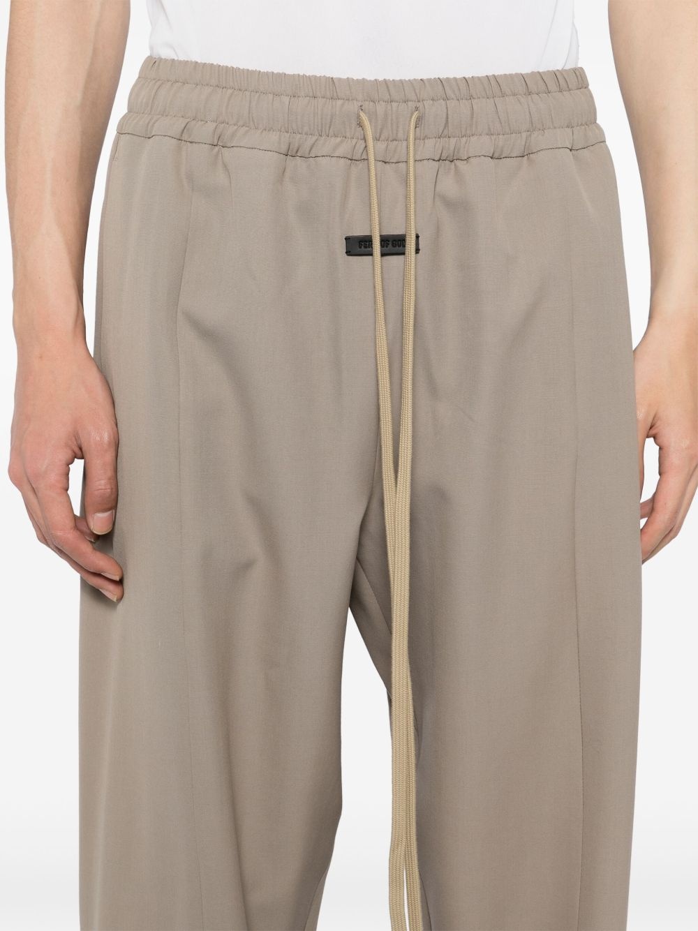 drawstring straight-leg trousers - 5