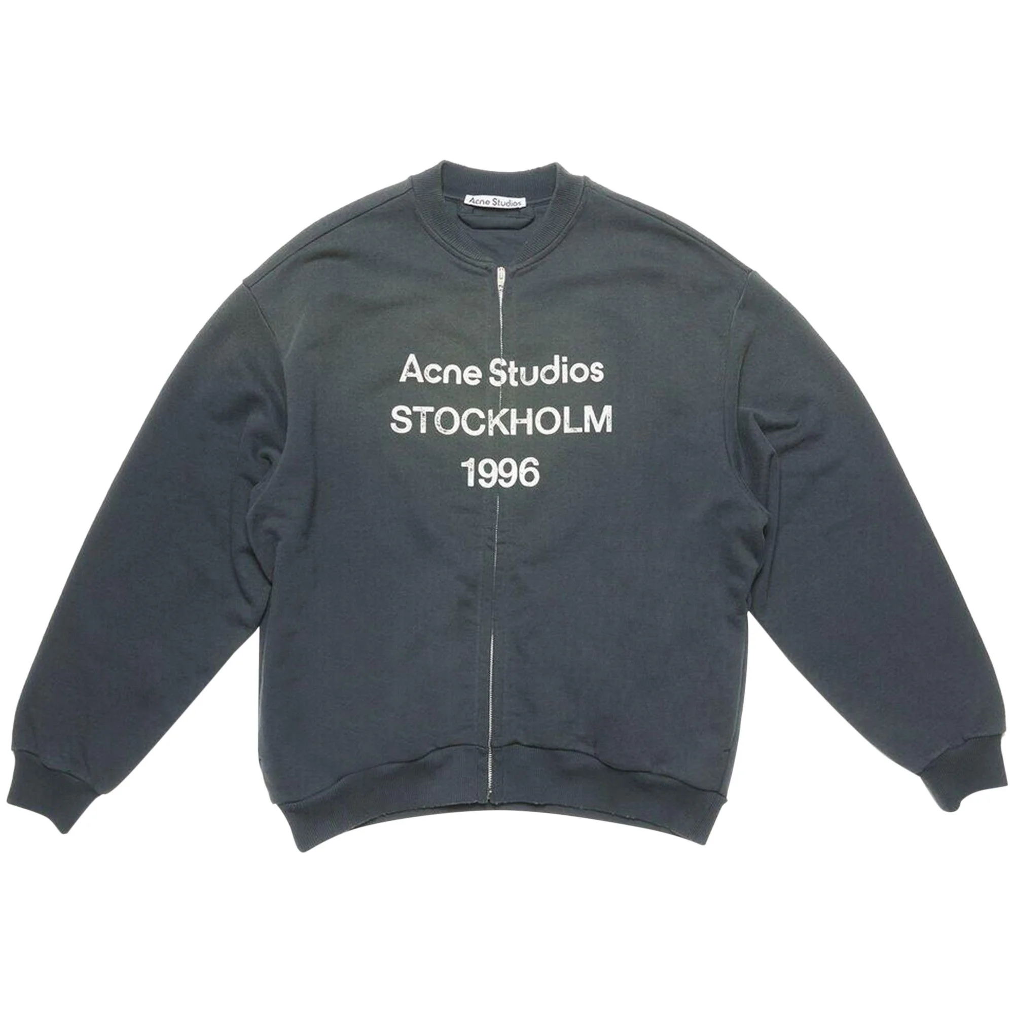 Acne Studios Logo Zip Sweater 'Black' - 1