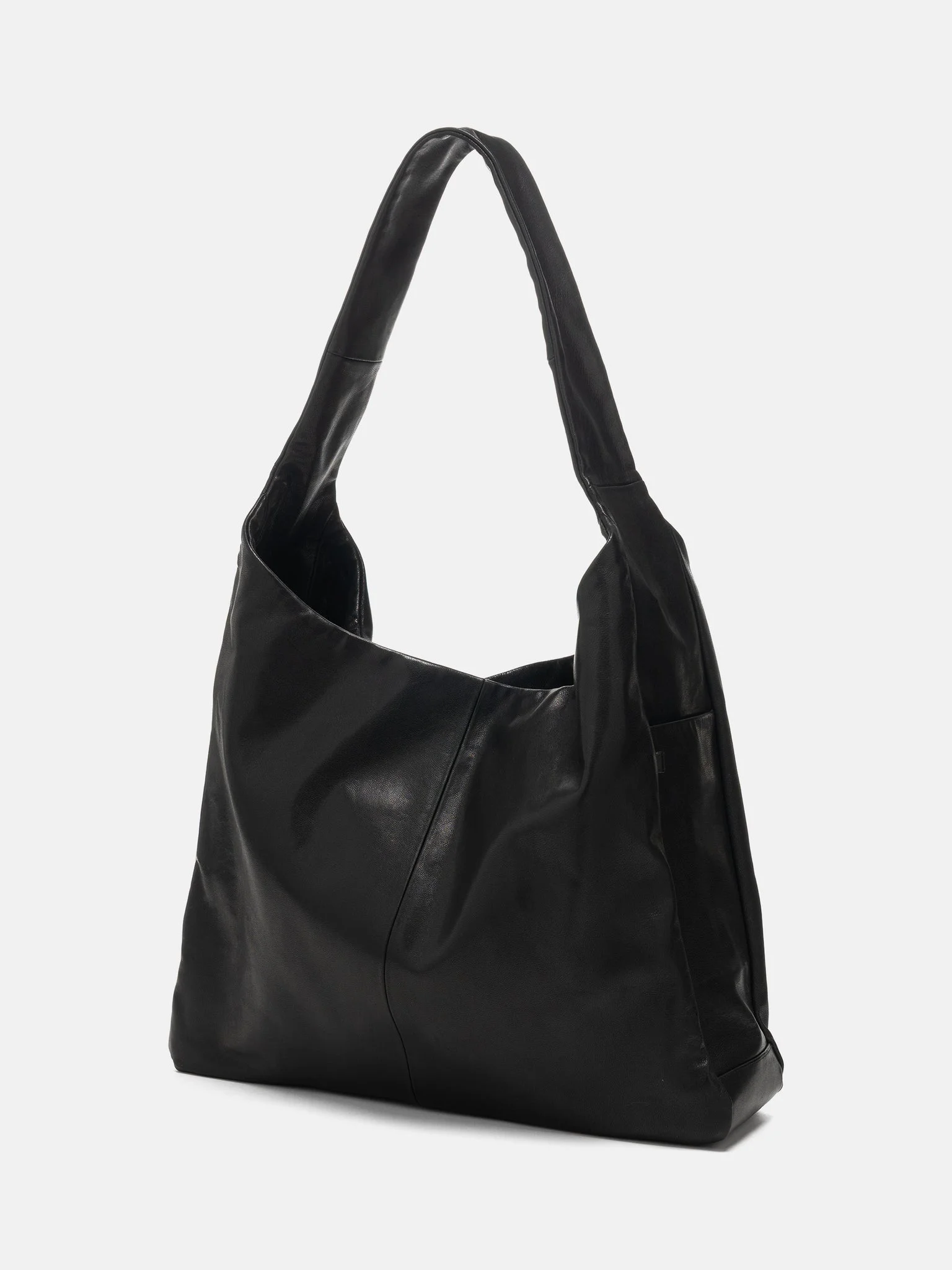 Leather Shoulder Bag Black - 1