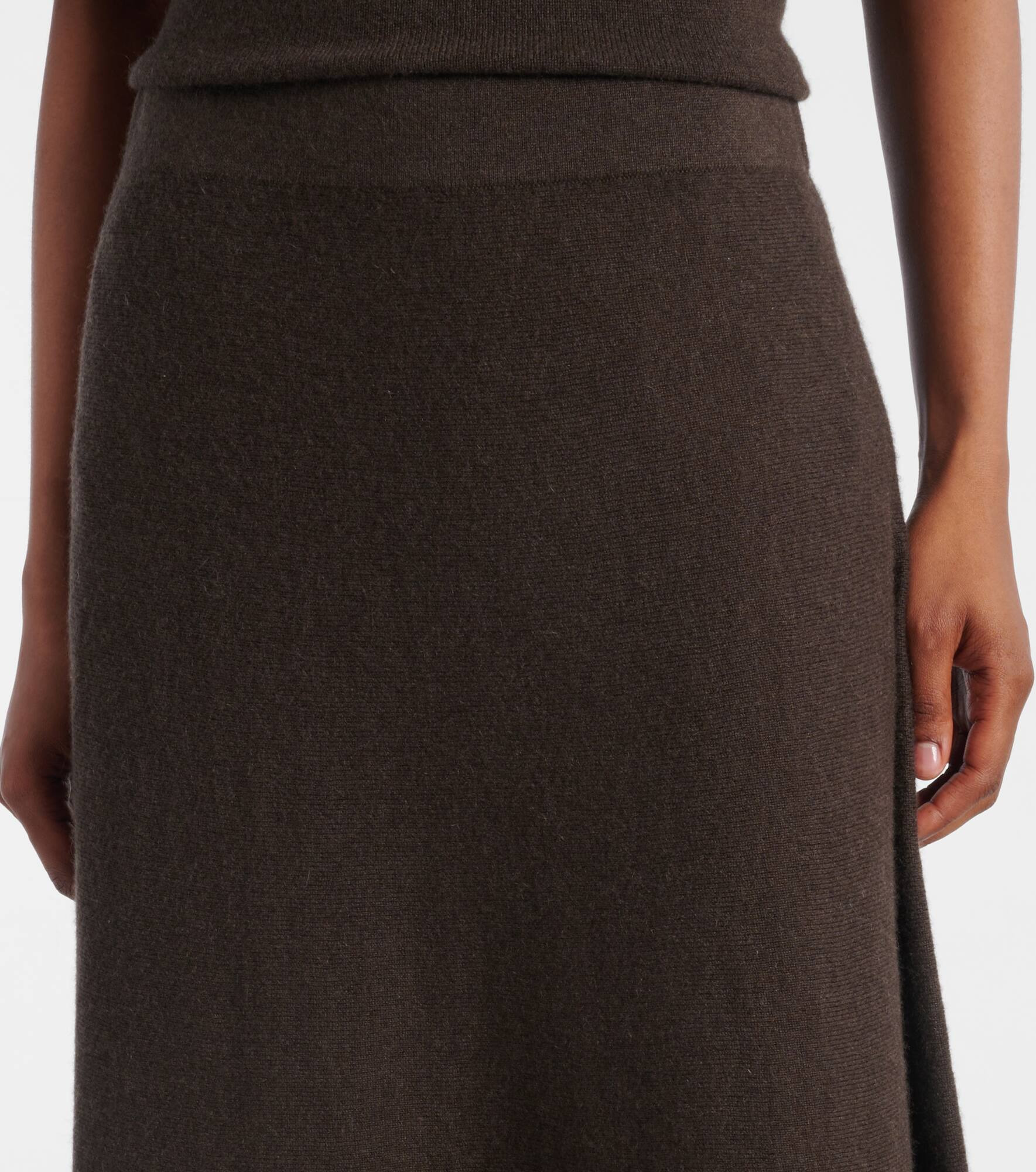 Torie knitted cashmere maxi skirt - 4