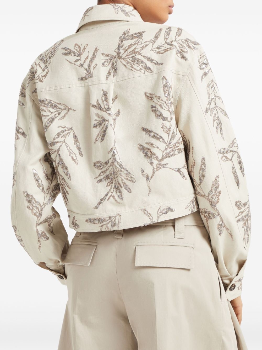 Herbarium-embroidered jacket - 4