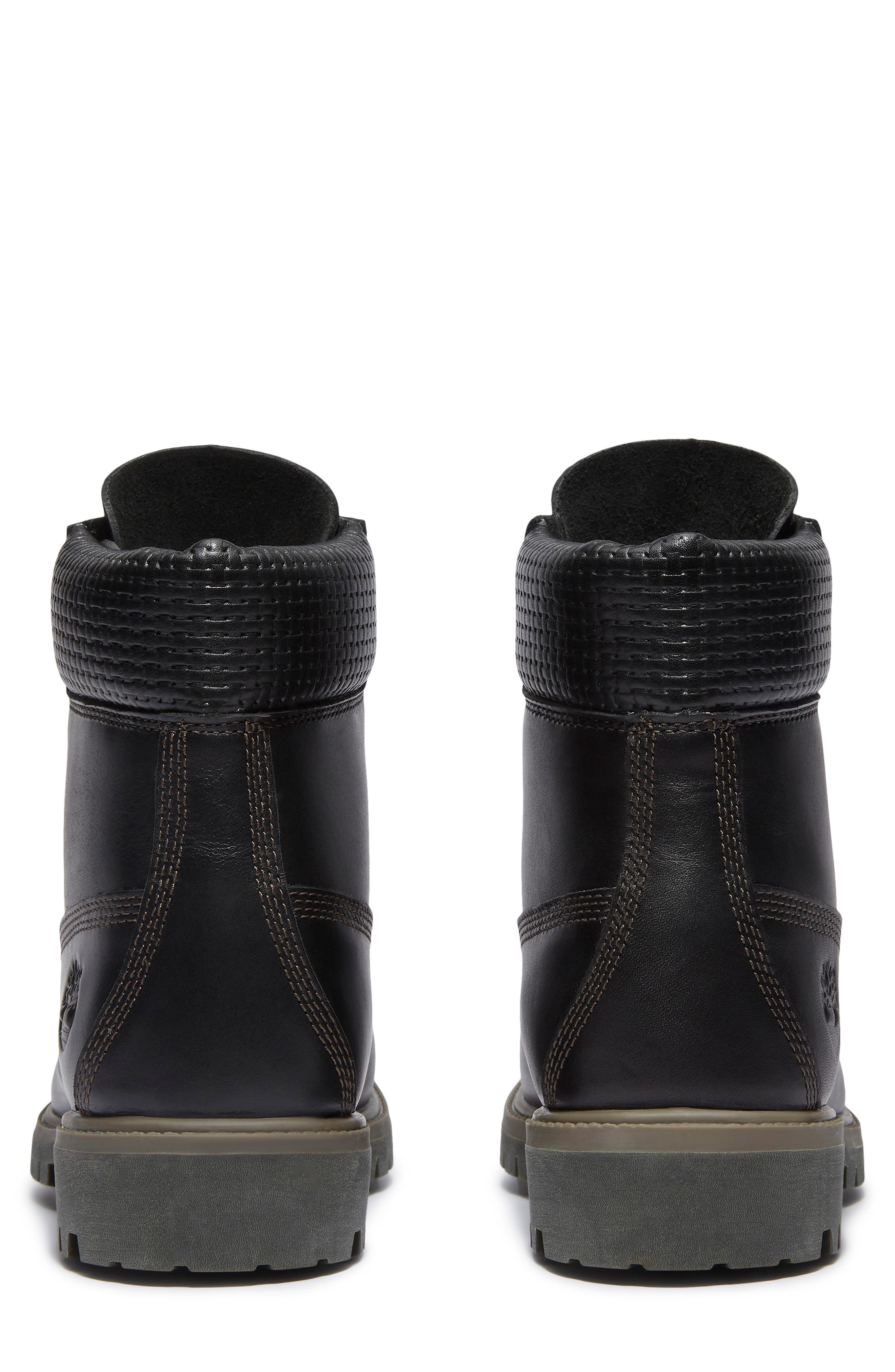 Timberland Premium 6-Inch Waterproof Boot in Black Grain/Dark Brown at Nordstrom - 5