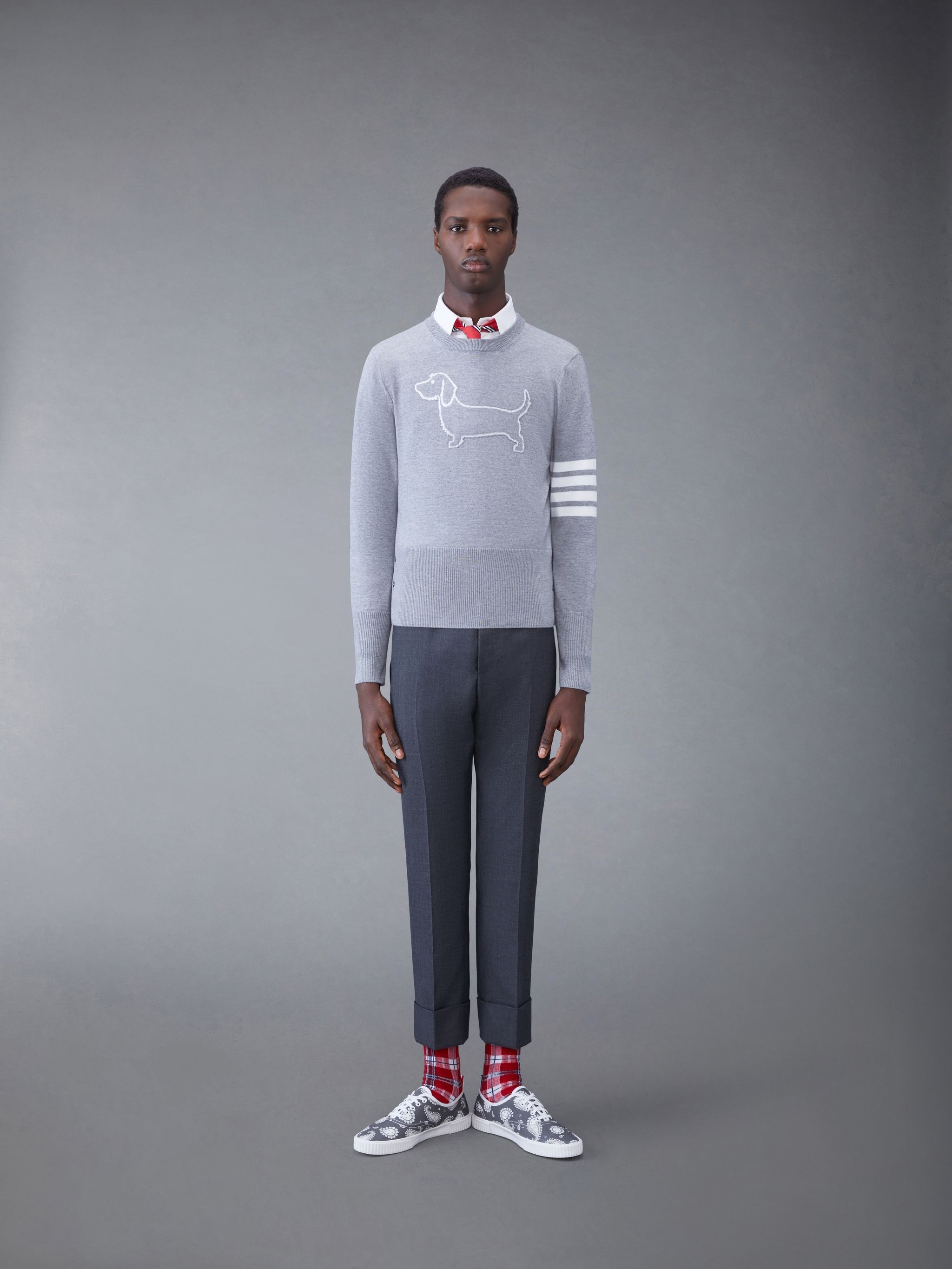 Merino Hector 4-Bar Crew Neck Pullover - 3