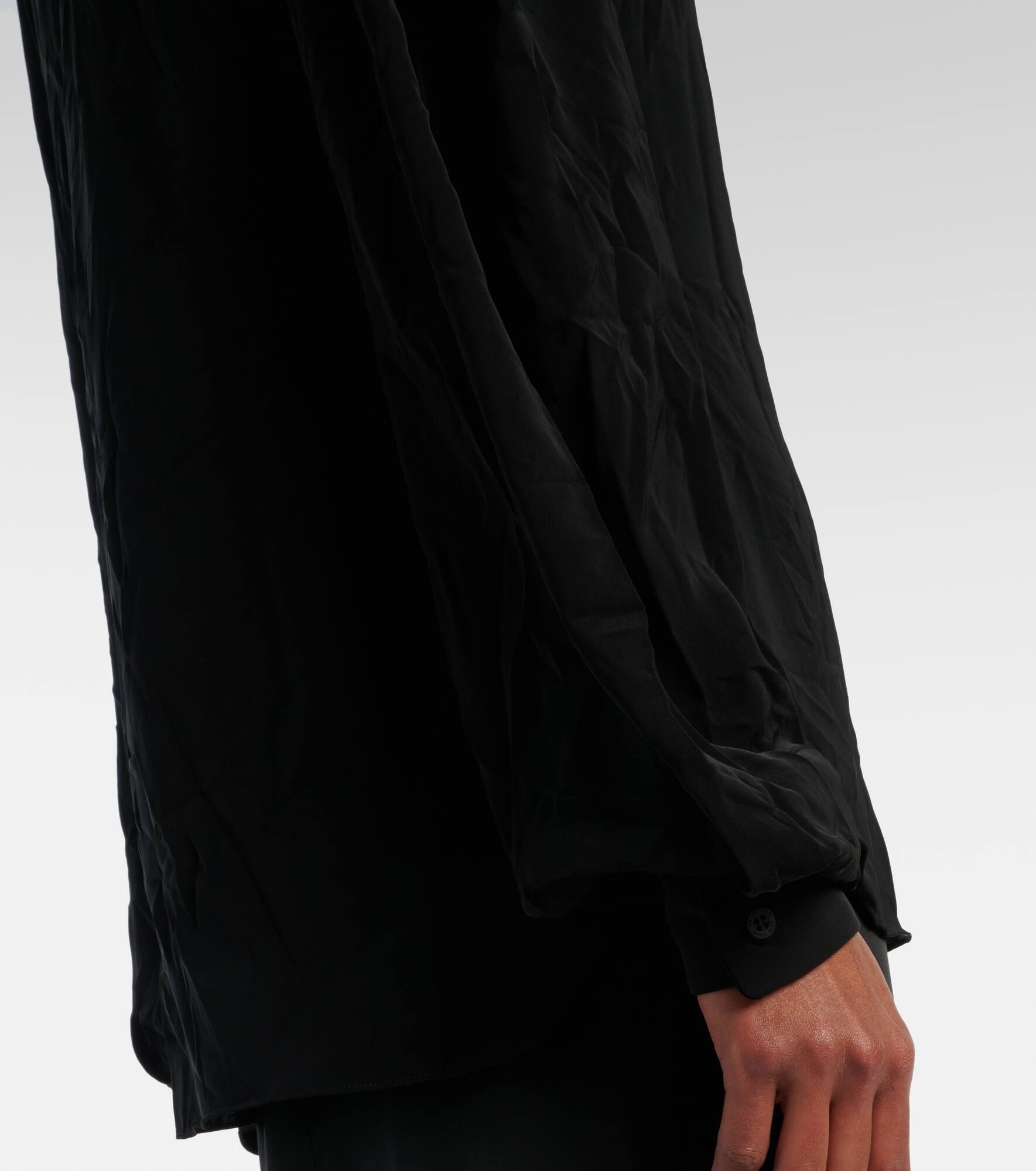 Tie-neck crêpe blouse - 5