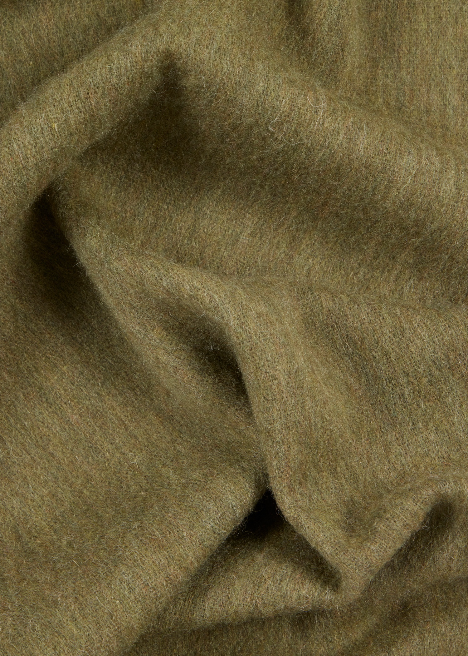 Green Lambswool Zebra Scarf - 4