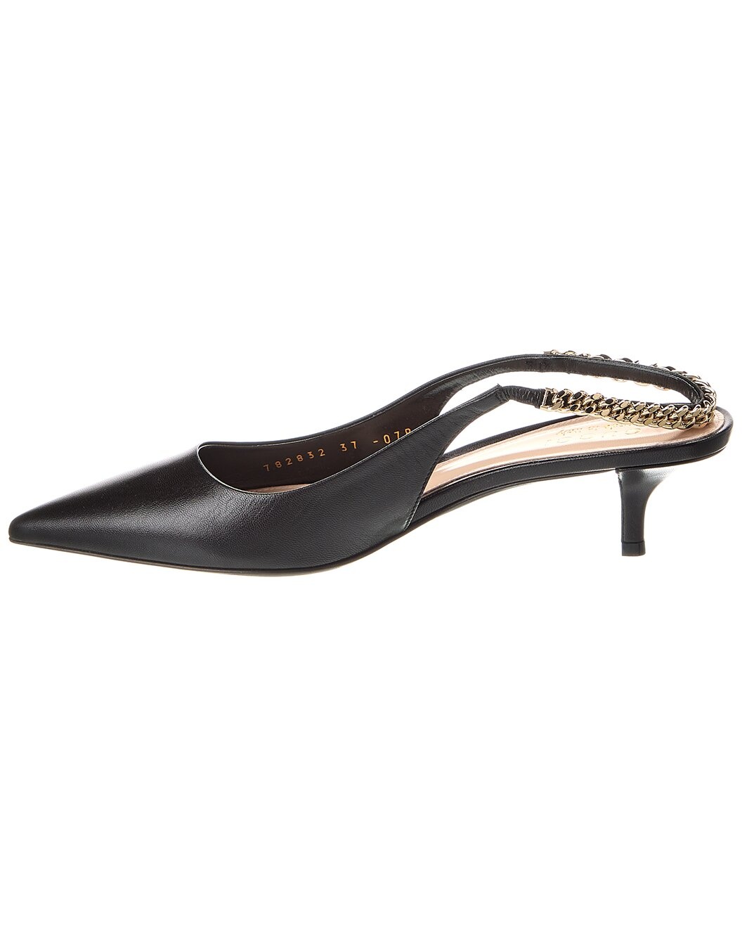 Gucci Signoria Leather Slingback Pump - 2