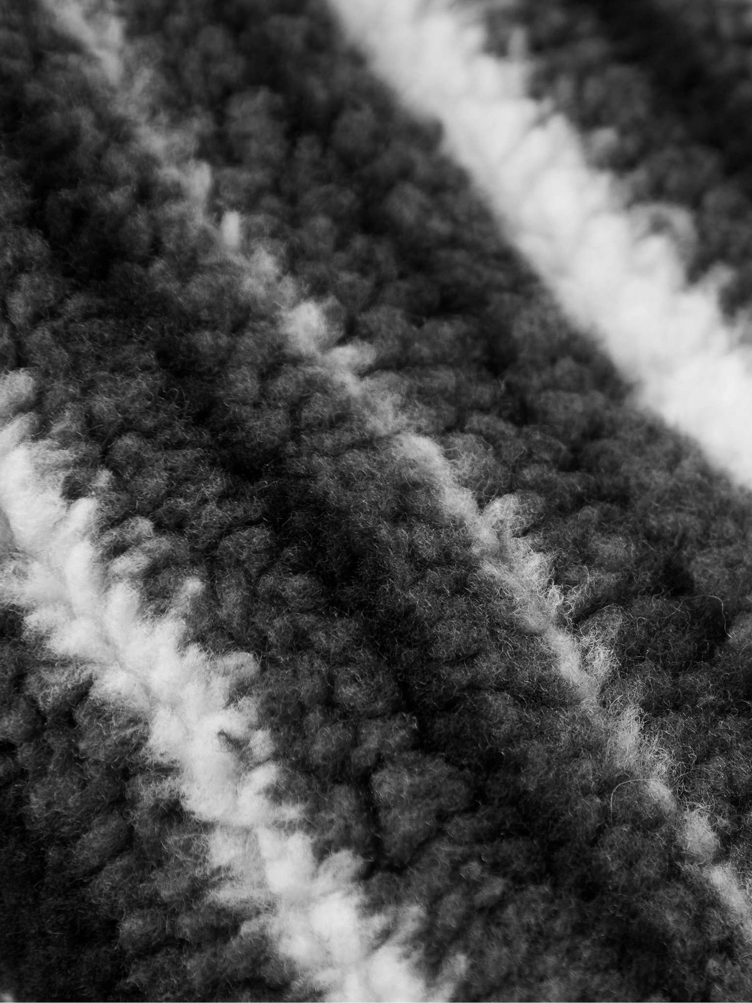 Striped Fleece Cardigan - 3