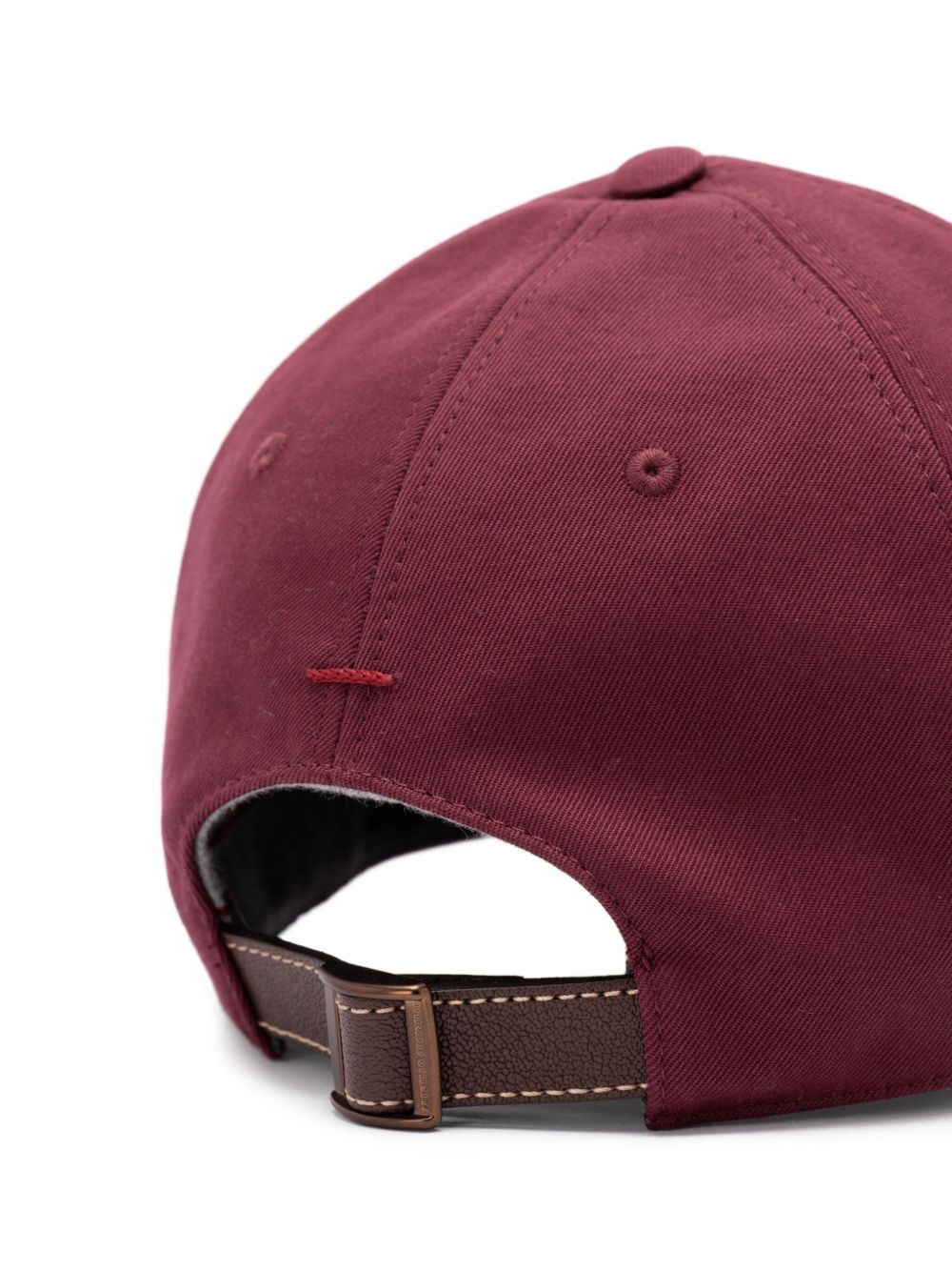 leather-strap cotton cap - 3